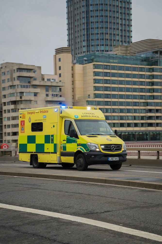 London ambulance in healthcare environment